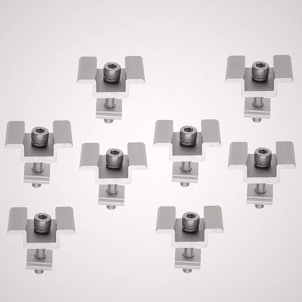 8 Pcs Photovoltaischer Mittelspannungsblock Solar-Klemmhalterungen