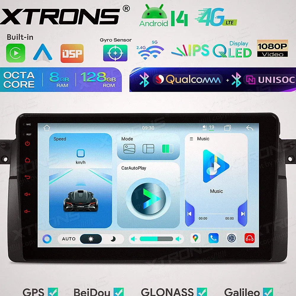 9 Zoll Android Autoradio Navi für BMW E46 M3 Rover 75 MG ZT CarPlay IPS 8G+128GB