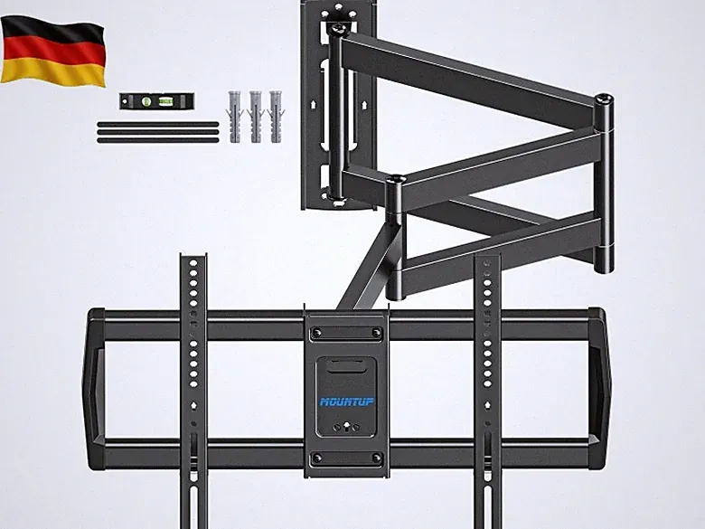 962mm Langarm TV Wandhalterung für 42–75 Zoll bis zu 45kg, Schwenkbare Neigbare