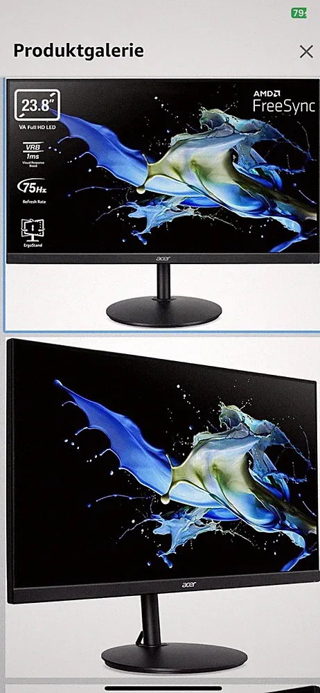 Acer SA0 SA240YB 23,8 Zoll IPS LED Computer Monitor - Schwarz
