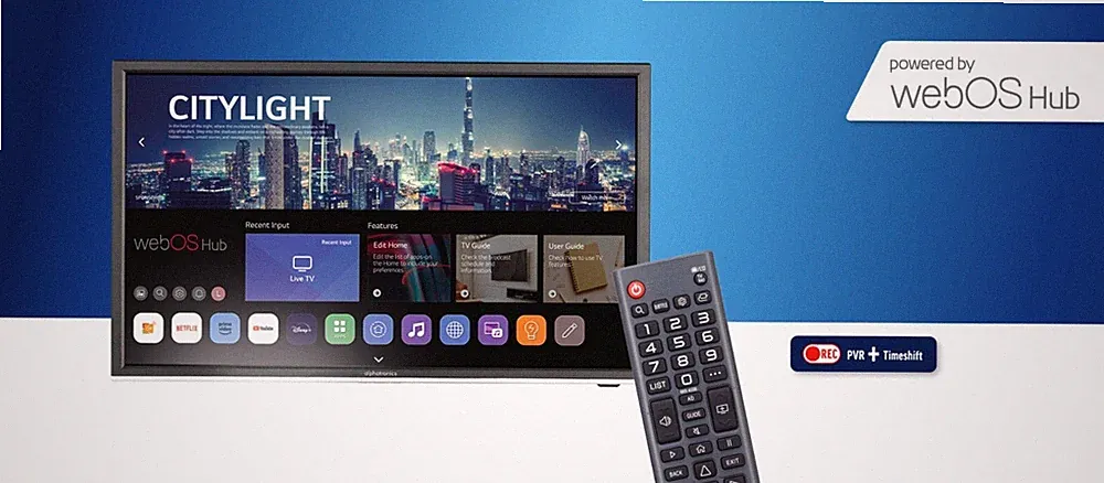 alphatronics K-19 SBW+ Smart TV mit Triple Tuner für 12/24/230V Betrieb Caravan