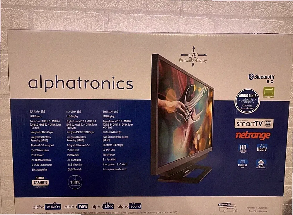 Alphatronics SLA-27" BSBAI+H 27 Zoll Full HD LED Smart TV - Schwarz, BLURAY