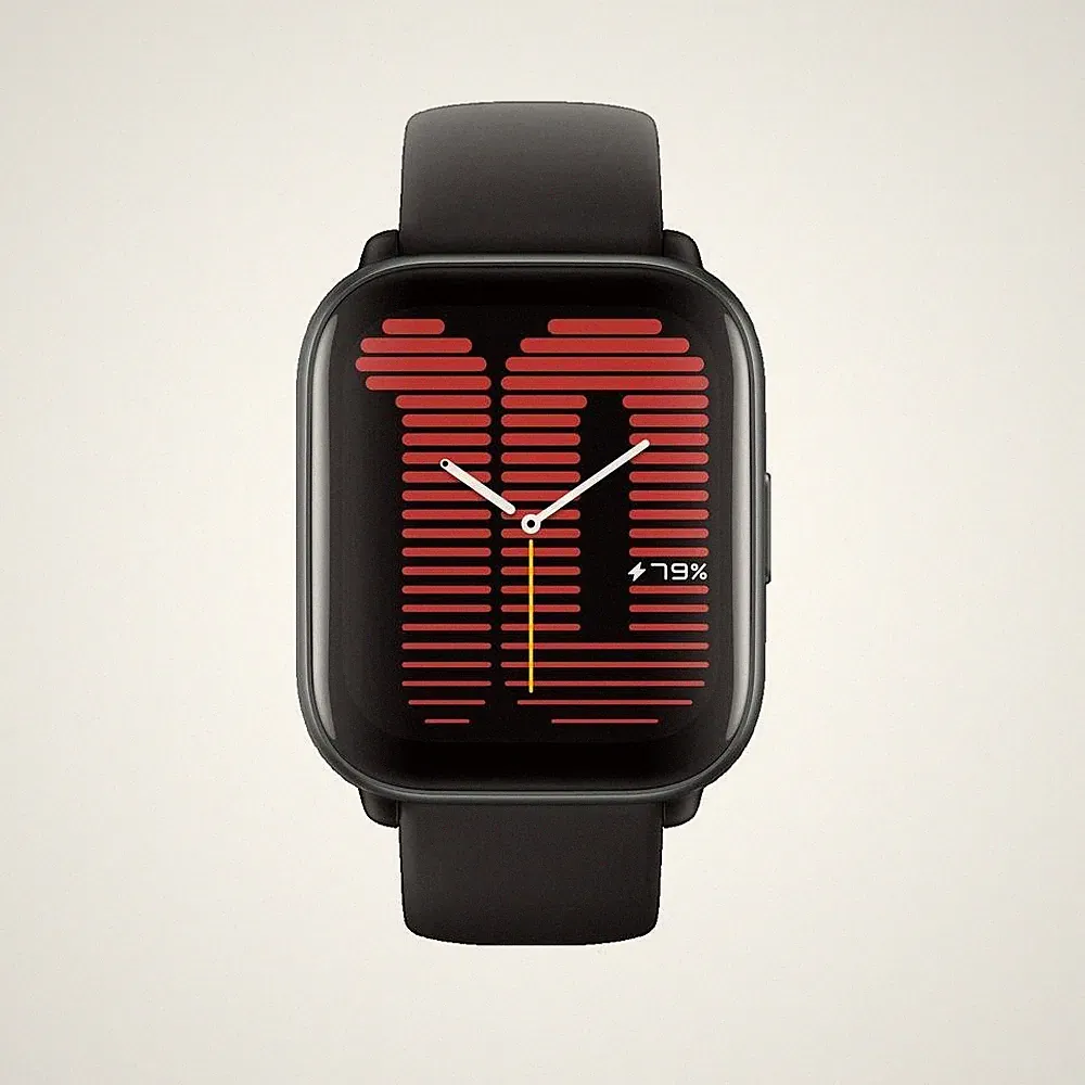 Amazfit Active Smartwatch 1,75 Zoll AMOLED Schwarz 14 Tage Akkulaufzeit