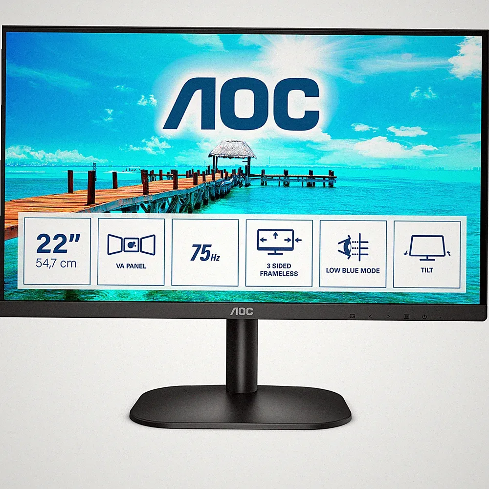AOC 22B2H 21.5 Zoll Full HD VA LED 16:9 75 Hz Office Monitor