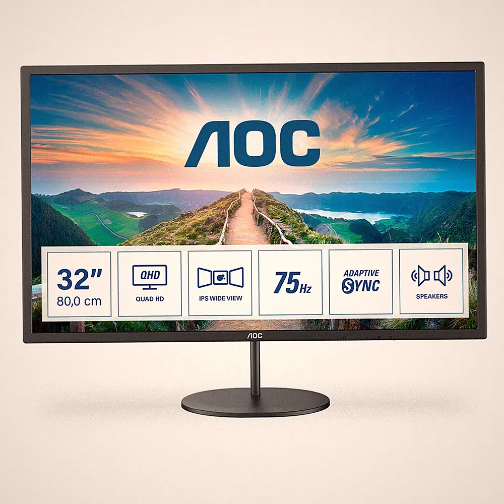 AOC Q32V4 31.5 Zoll WQHD IPS LED 16:9 75 Hz Office Monitor