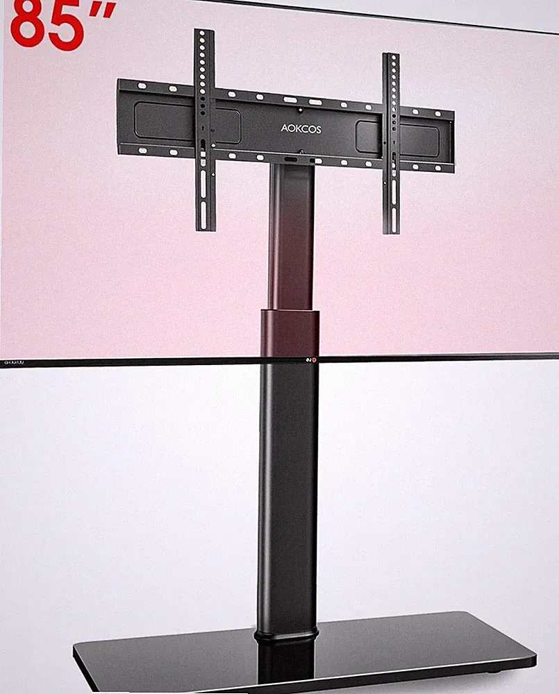 AOKCOS TV Ständer Bodenständer Höher 1.6M Für 43-75 85 Zoll Fernseher, Neigbar S