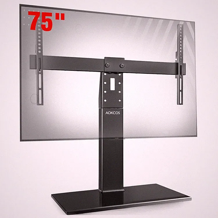 AOKCOS TV Standfuß schwenkbar höhenverstellbar für 32-75 Zoll Fernseher 834 mm