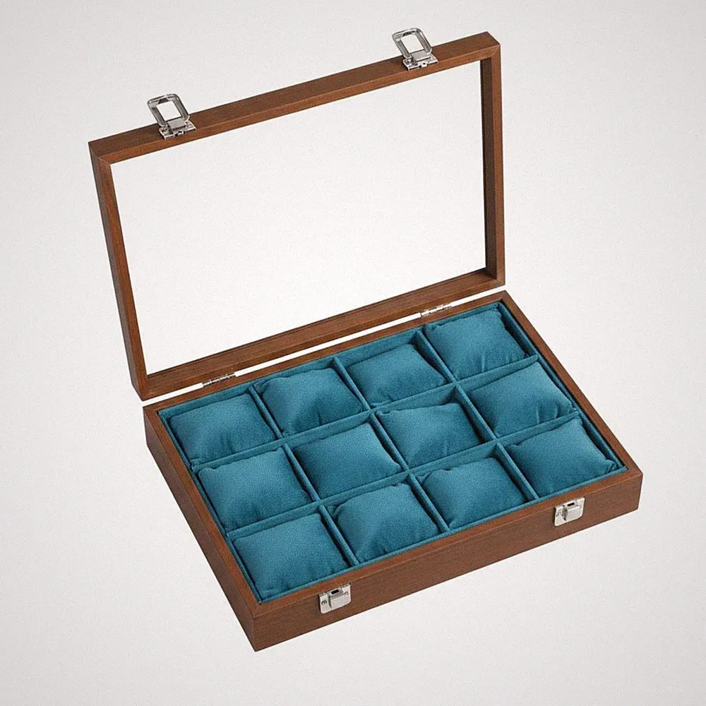 Armbanduhren-Präsentationsbox mehrere Fächer Uhren Aufbewahrungsbox für Messe