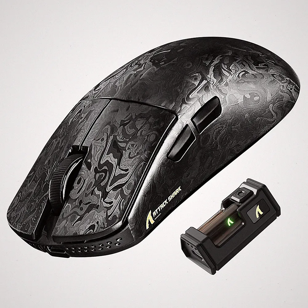 ATTACK SHARK R11 ULTRA Wireless Gaming Mouse 8K 49g Carbon Fiber PAW3950MAX PCPS