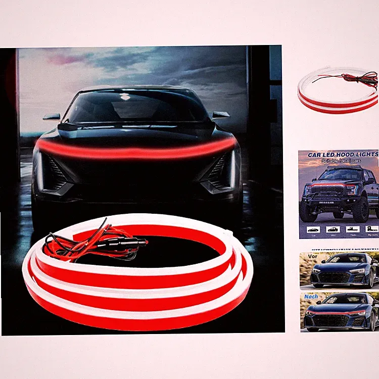 Auto Haube Licht, 70 Zoll LED Streifen mit Dynamischem Scan Start-up Effekt