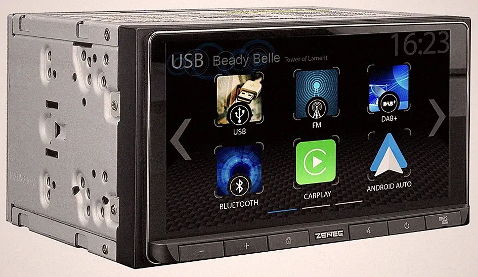 Autoradio DAB+ Apple CarPlay Android Auto 2-DIN 6,75 Zoll kabellos Bluetooth USB