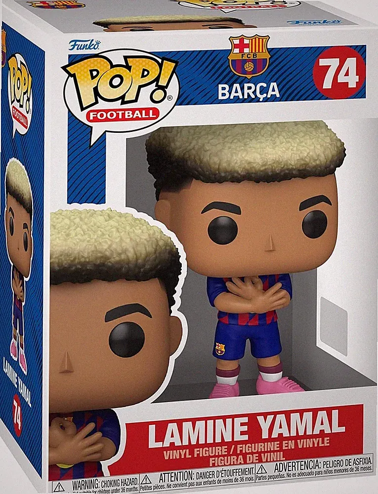 BARCELONA FC Lamine Yamal 3,75" Pop Fußball Vinylfigur Funko 74 Barca Neu