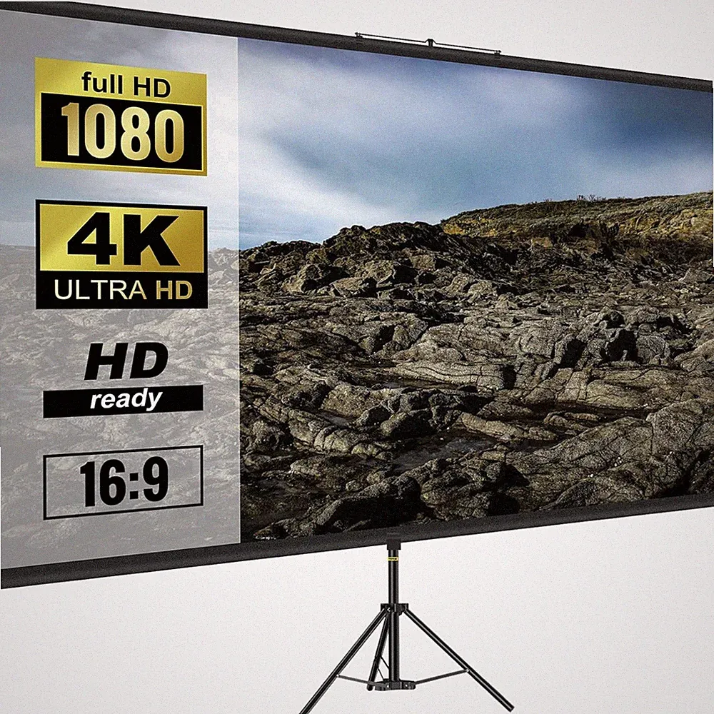 Beamer Leinwand 70 Zoll 4K HDStativ Präsentationswand Projektionsfläche