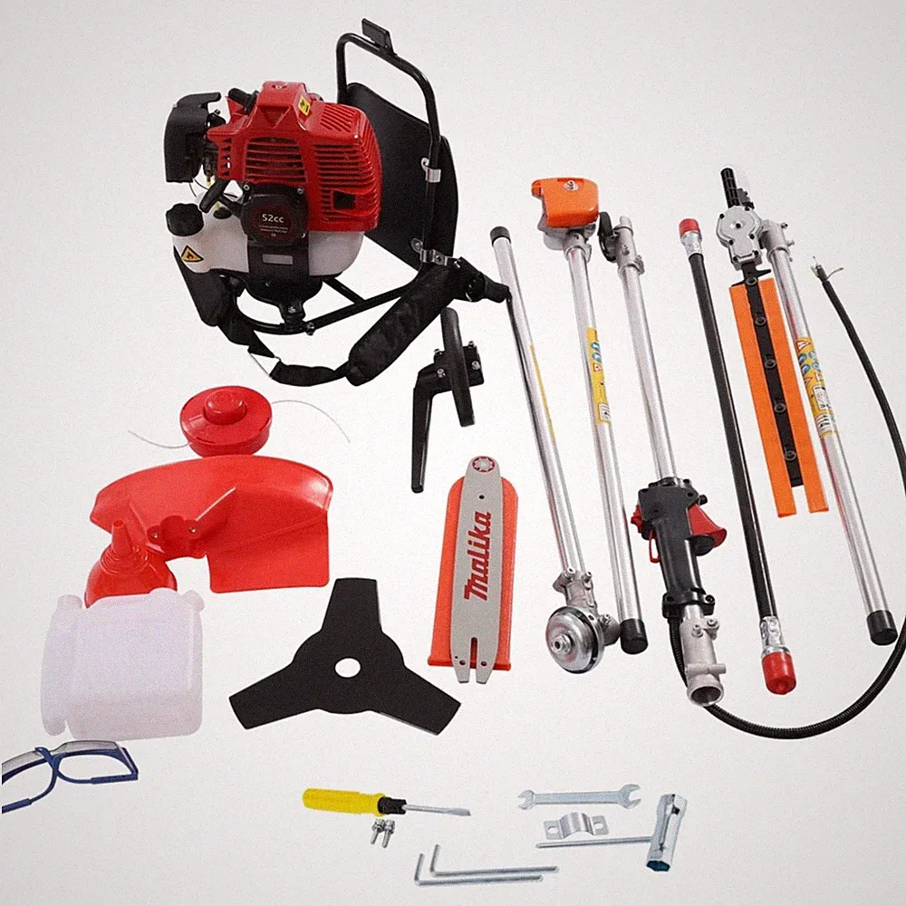 Benzin Motorsense 52cc Rasentrimmer Heckenschere Multifunktionsgerät 15,75 Zoll