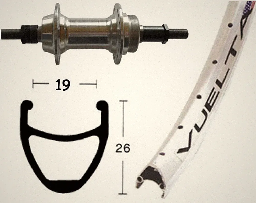 Bike-Parts Laufrad Hinterrad 28x1.75 Zoll Schraubkranz 6-7 fach silber Vollac...