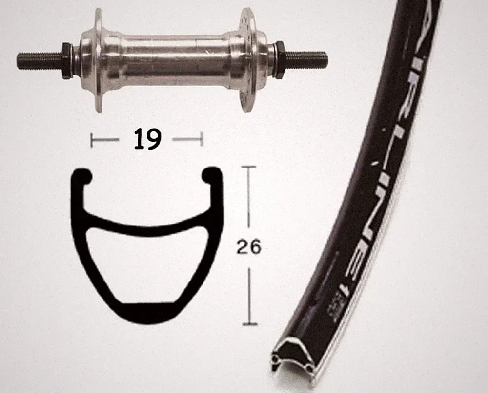 Bike-Parts Laufrad Vorderrad 28x1.75 Zoll Alunabe silber Festachse 36-Loch Ro...