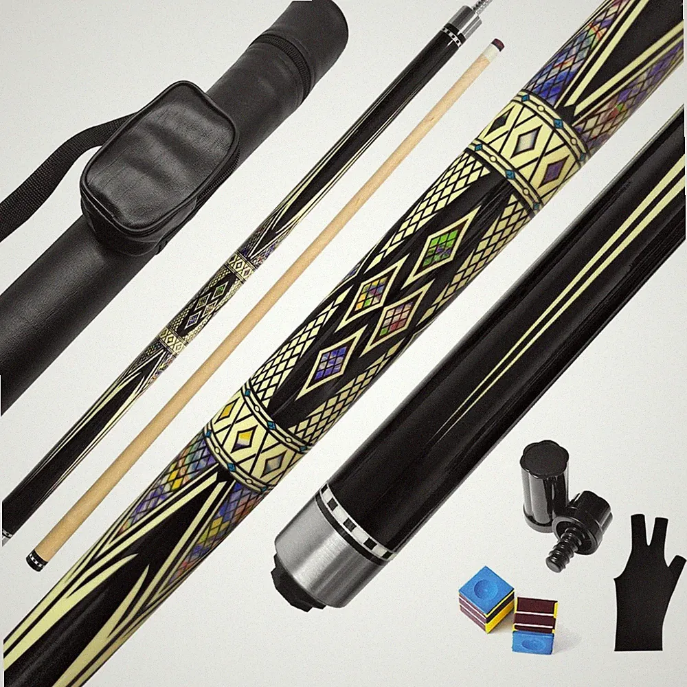 Billard Queue 58 Zoll Holz Profi Cue Set Anfänger Spielzubehör Kugel