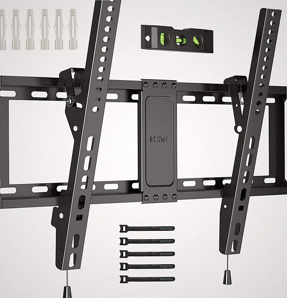BONTEC TV Wandhalterung, Neigbare Halterung Für 37-82 Zoll Flach & Curved Led/Lc