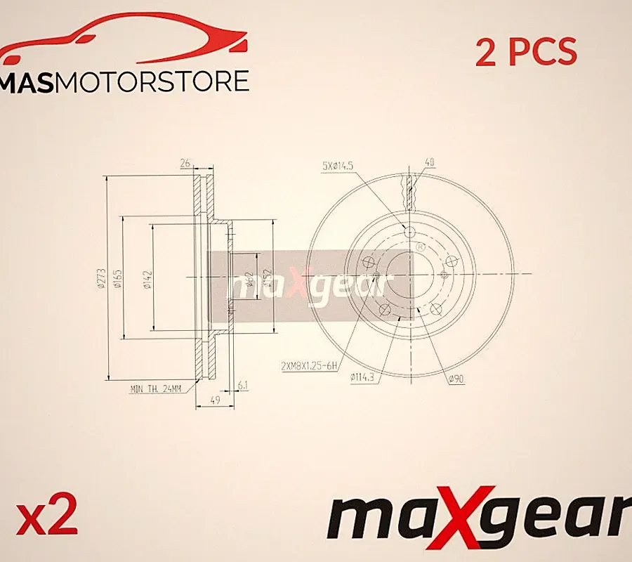 BREMSSCHEIBEN SATZ PAAR VORNE MAXGEAR 19-1867 2PCS A NEU OE QUALITÄT