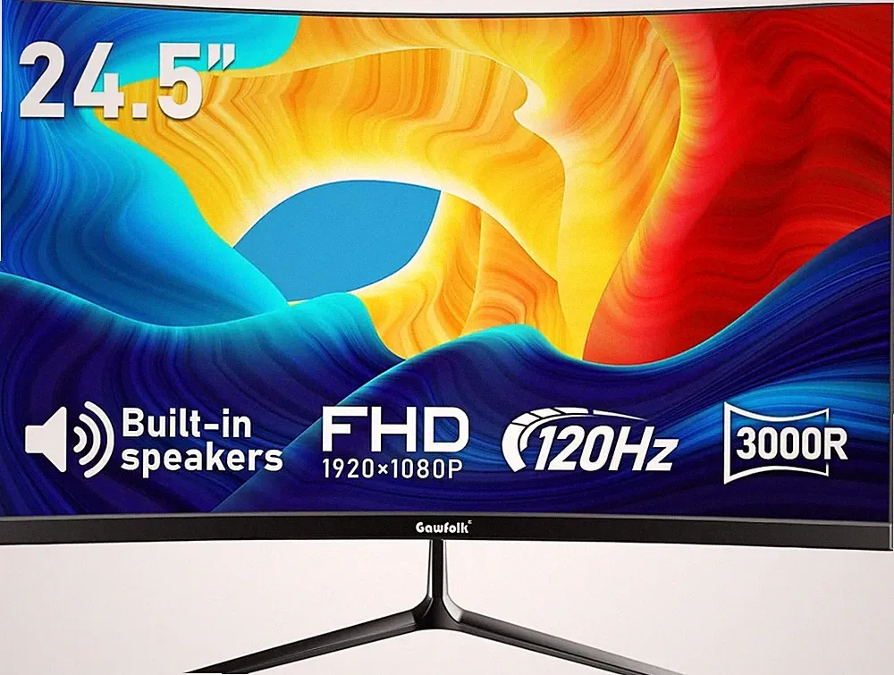 Curved Monitor 24,5 Zoll 3000R 120Hz Full HD 1920x1080 HDMI VGA VESA 75mm Gaming