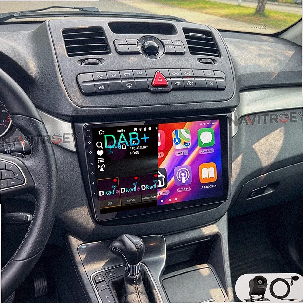 DAB+ Carplay Android 15 Autoradio GPS Für Mercedes-Benz Vito Viano W639 2003-05