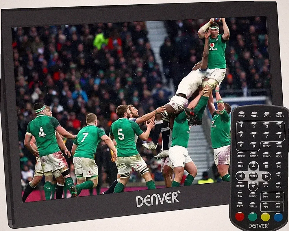 Denver 1032 tragbarer 10 1 Zoll LED TV Fernseher DVB-T2 USB Mediaplayer portabel
