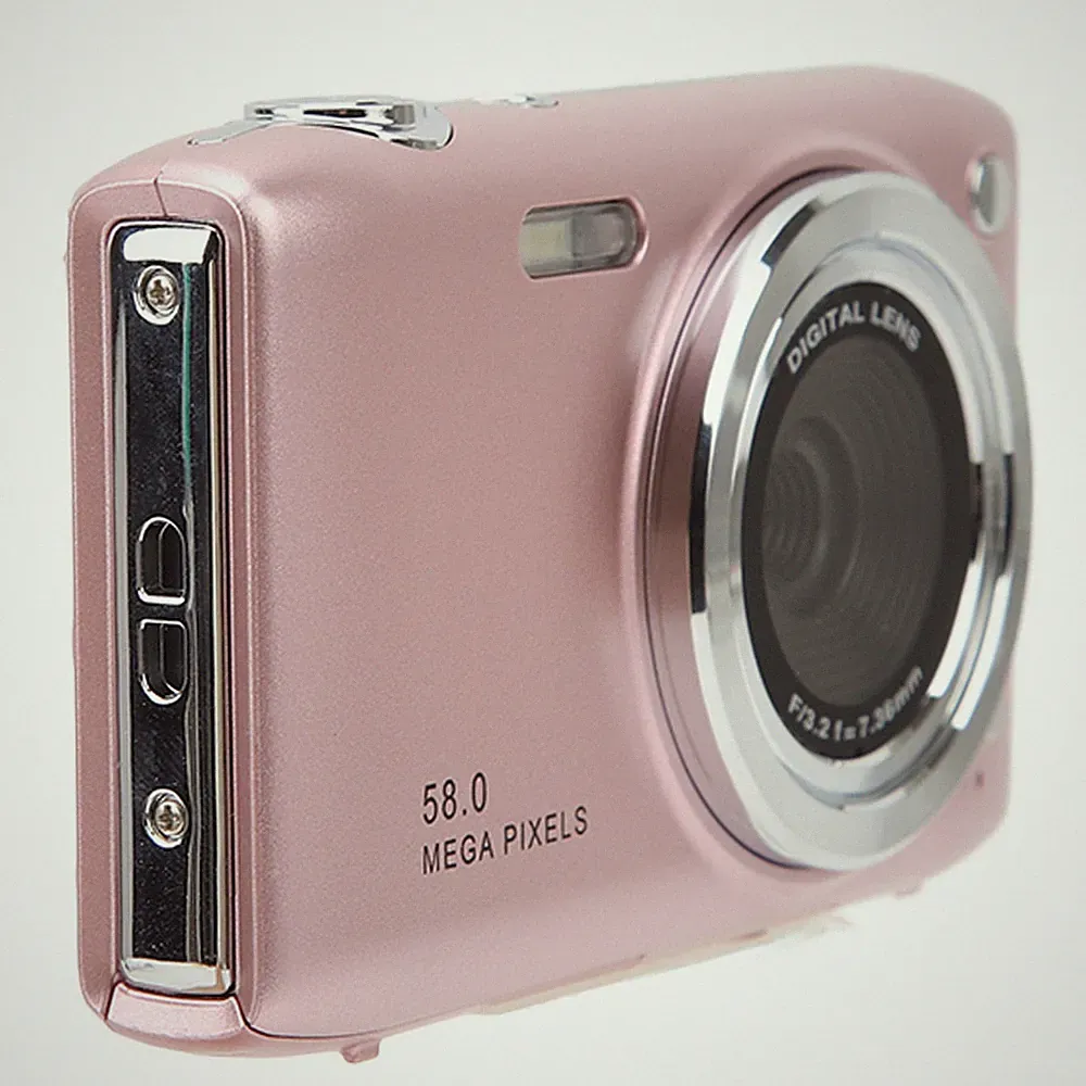 Digitalkamera 58MP 4K Video Gesichtserkennung Lächeln Makro C600 Rosa