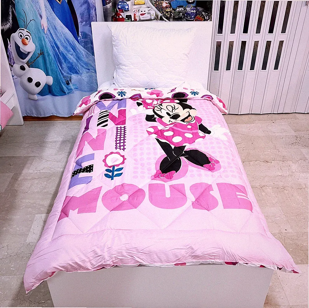 Disney Minnie Piumone Reversibel Kinder Bettdecke 140x200 cm Rosa