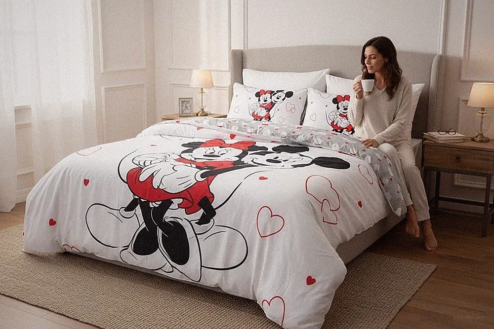 Disney Minnie Steppdecke Bettdecke 240x220cm Doppelbett