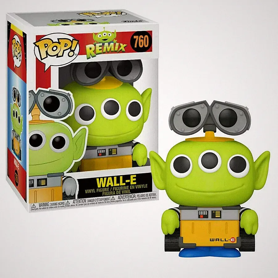 Disney Pixar Remix - Wall-E 3,75" Pop Vinyl Figur Funko 760 Brandneu In Der Box
