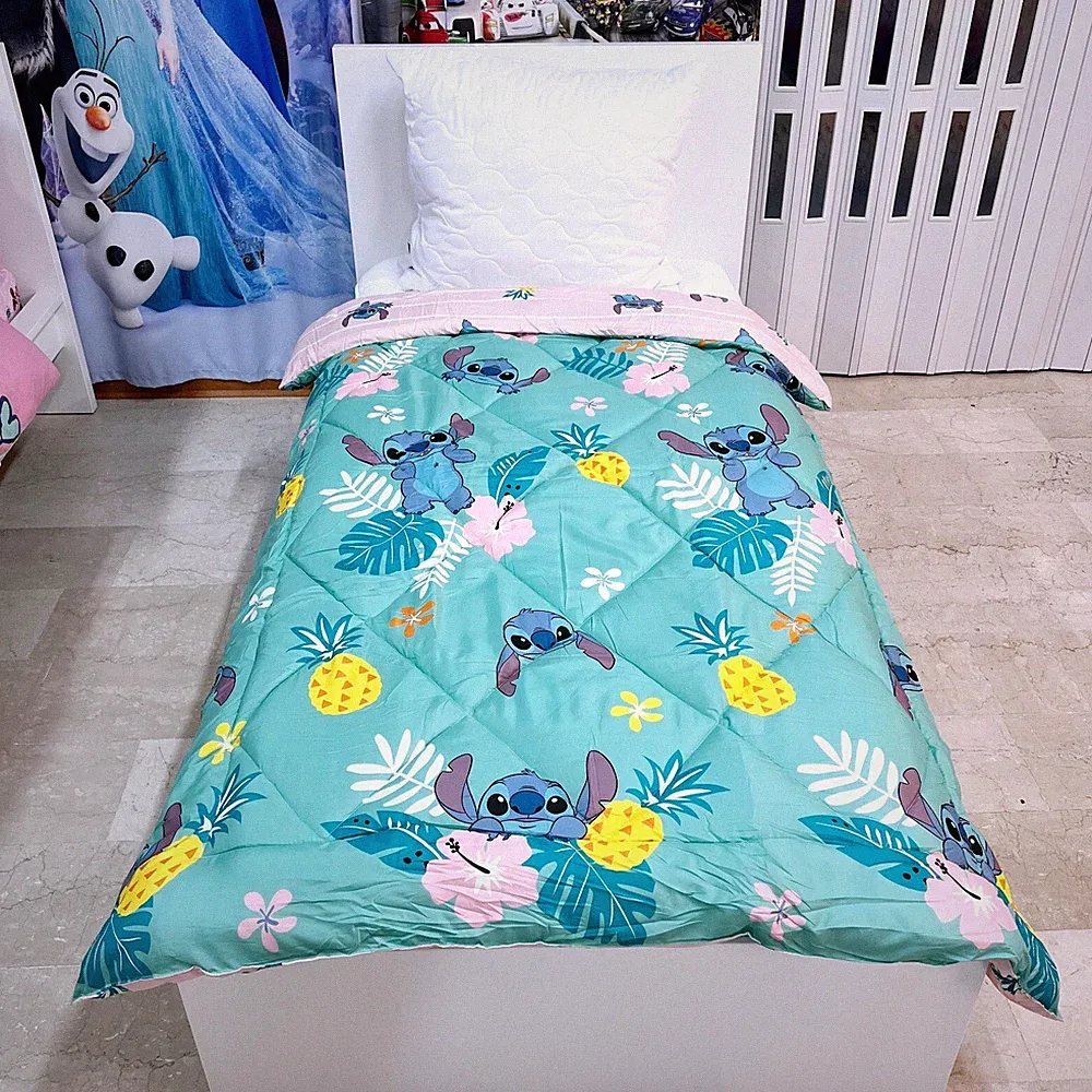 Disney Stitch Piumone Trapunta Reversibel 140x200 cm Waschbar Multicolore
