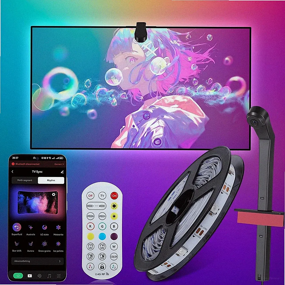 Diyife TV LED Hintergrundbeleuchtung, 5M LED Streifen für 75-85 Zoll TVs