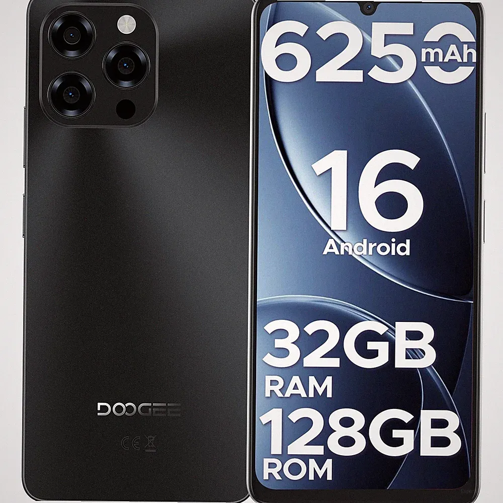 DOOGEE Note 58, Android 16, 32 GB + 128 GB, 6,75 Zoll Smartphone, 6250 mAh