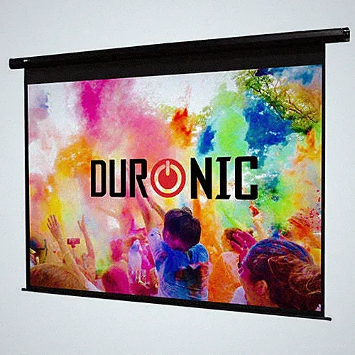Duronic EPS70 Leinwand 70 Zoll Motor Beamer Heimkino 4K Full HD 3D Wandmontage