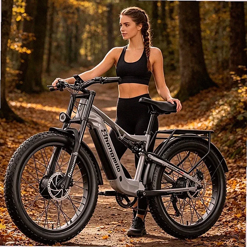 E-Bike 26 Zoll E Mountaibike 2000W Daul Motor Elektrofahrrad 25km/h Fatbike MTB