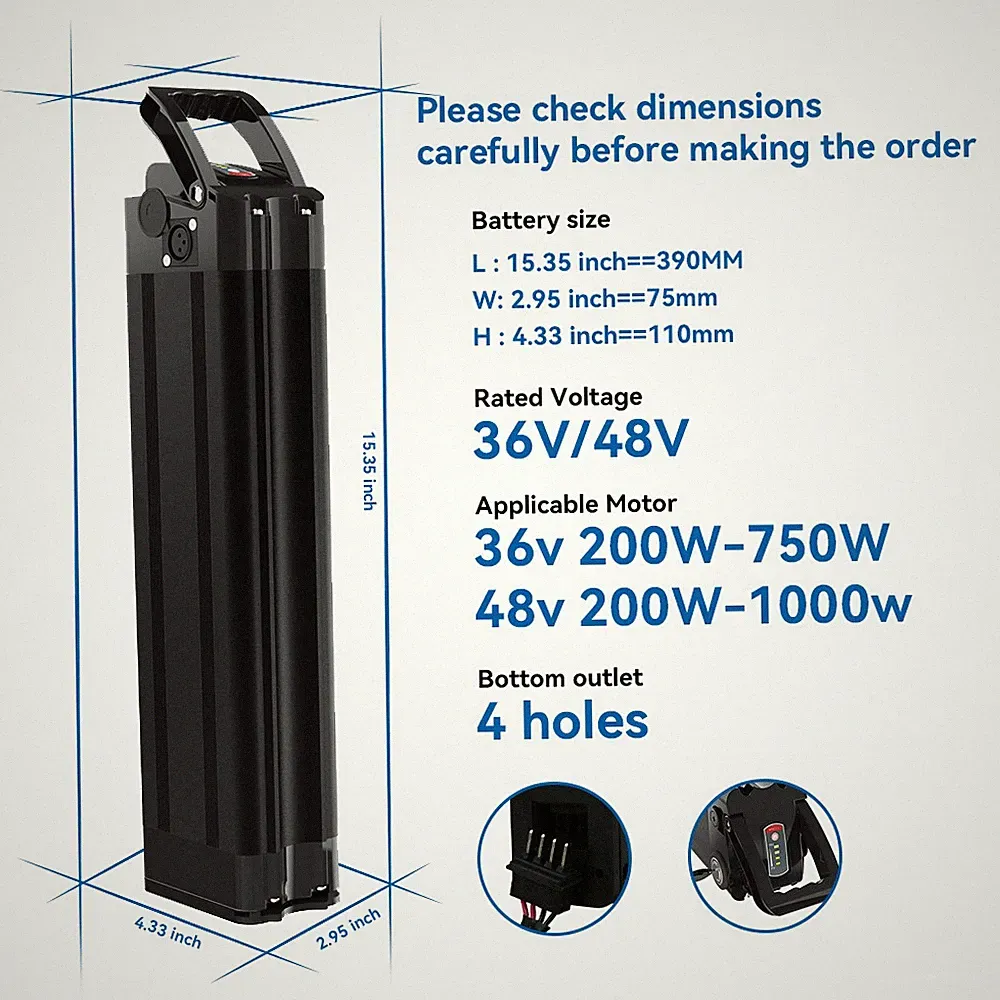 E bike Akku 36V 48V 13Ah 750W 1000W Lithium Batterie für E-Bike Elektrofahrrad