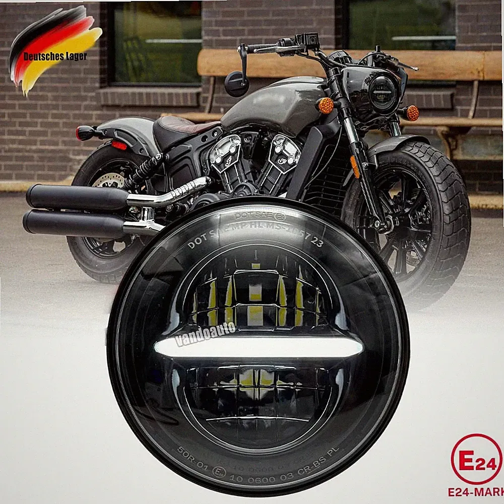 E-Geprüft 5,75 Zoll LED Scheinwerfer Standlicht Für Harley Indian Scout Triumph