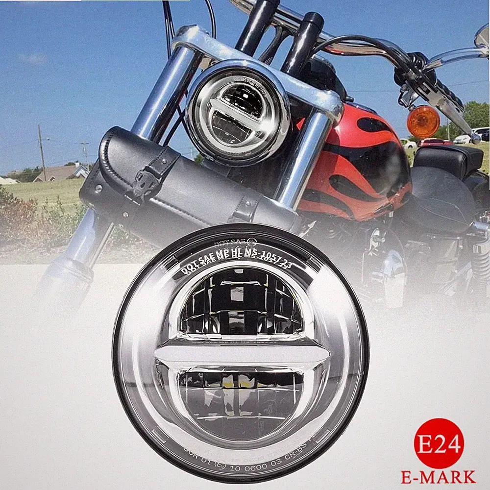 E-Geprüft 5.75" Zoll Motorrad LED Scheinwerfer Projektor Für Harley Davidson