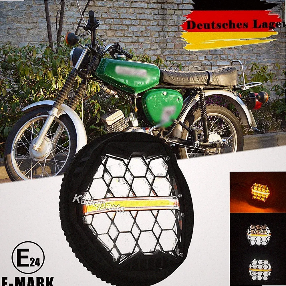 E24 5,75 Zoll LED Scheinwerfer Für Simson S51 S50 Schwalbe STAR KR51/2 Sperber