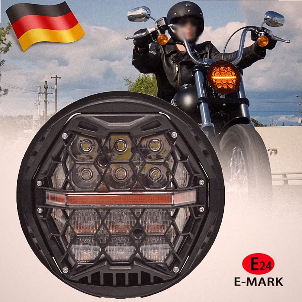 E24 E-Zulassung 5,75 Zoll LED Scheinwerfer Für Harley Dyna Low Rider Street Bob