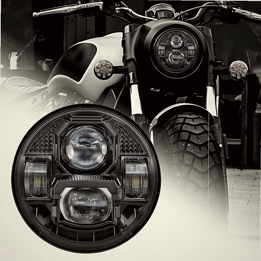 E24-Zertifiziert 5,75 Zoll 84W LED Scheinwerfer Hi/Lo für Indian Chief 2022-2023