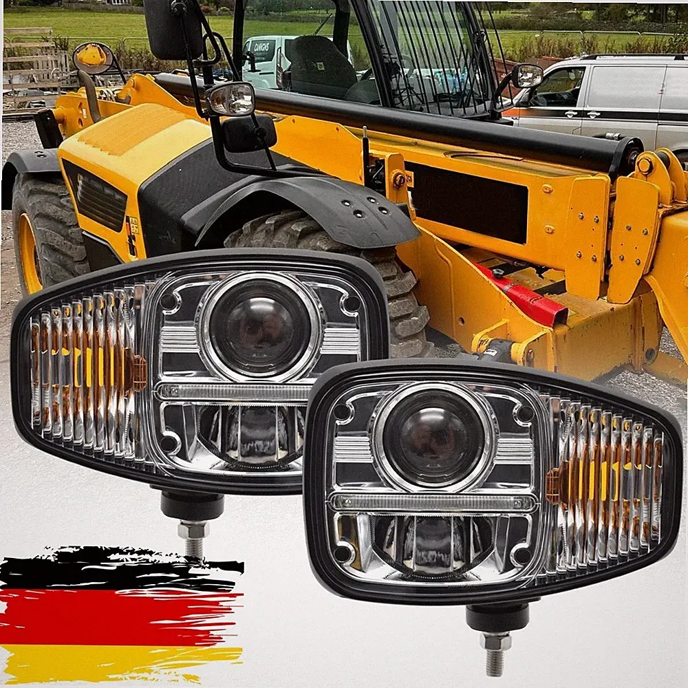 E9 Paar 82W 9 Zoll LED Scheinwerfer DRL und Blinker für JCB Fastrac Telehandler