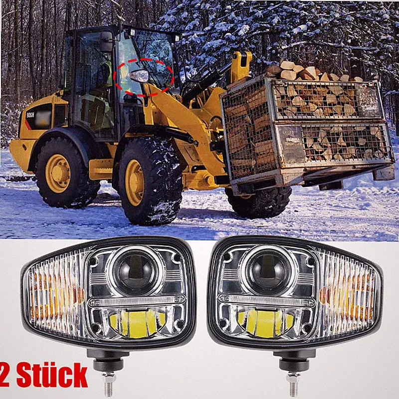 E9 Paar 9 Zoll LED Scheinwerfer für Caterpillar Compact Wheel Loader 906H 907H