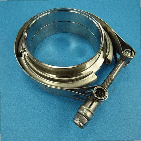 Edelstahl V Band Schelle 70 mm Schnellverschluss 2,75" Zoll Klemme Zentrierring