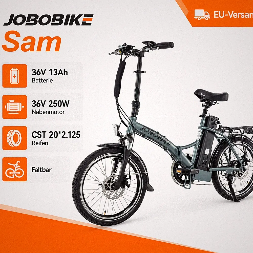 Elektrofahrrad Klapprad 20 Zoll 36V 12,75Ah 250W Shimano 7-Gang Hydraulikbremse