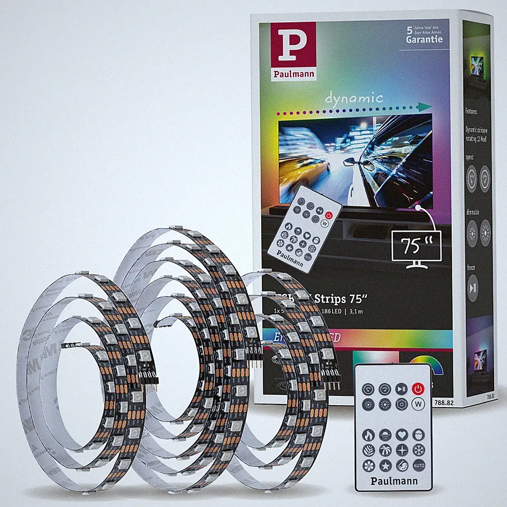 EntertainLED USB LED Strip TV-Beleuchtung 75 Zoll 3,1m 5W 60 LEDs/m RGB+