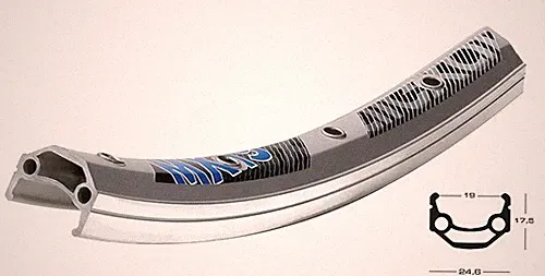 Exal Felgenring MX19 silber 28x1.75 Zoll 622-19 36 Loch 8.5mm VL Bremsflanke