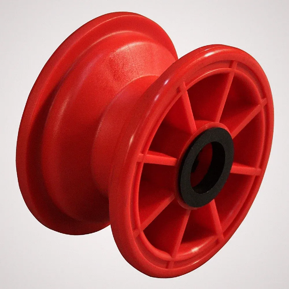 Felge 2.10x4 Rollenlager Ø25 NL75mm Kunststoff Rot 4 Zoll