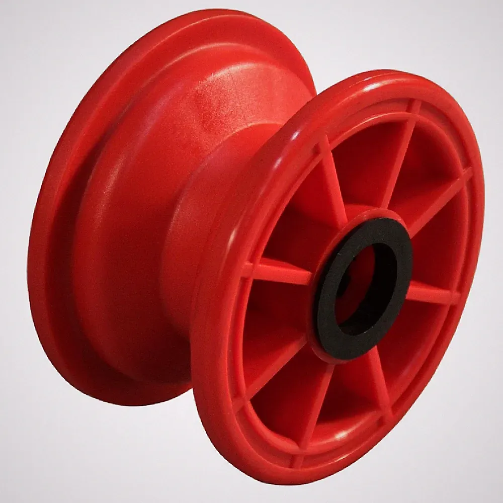 Felge 2.10x4 Rollenlager Ø25 NL75mm Kunststoff Rot 4 Zoll
