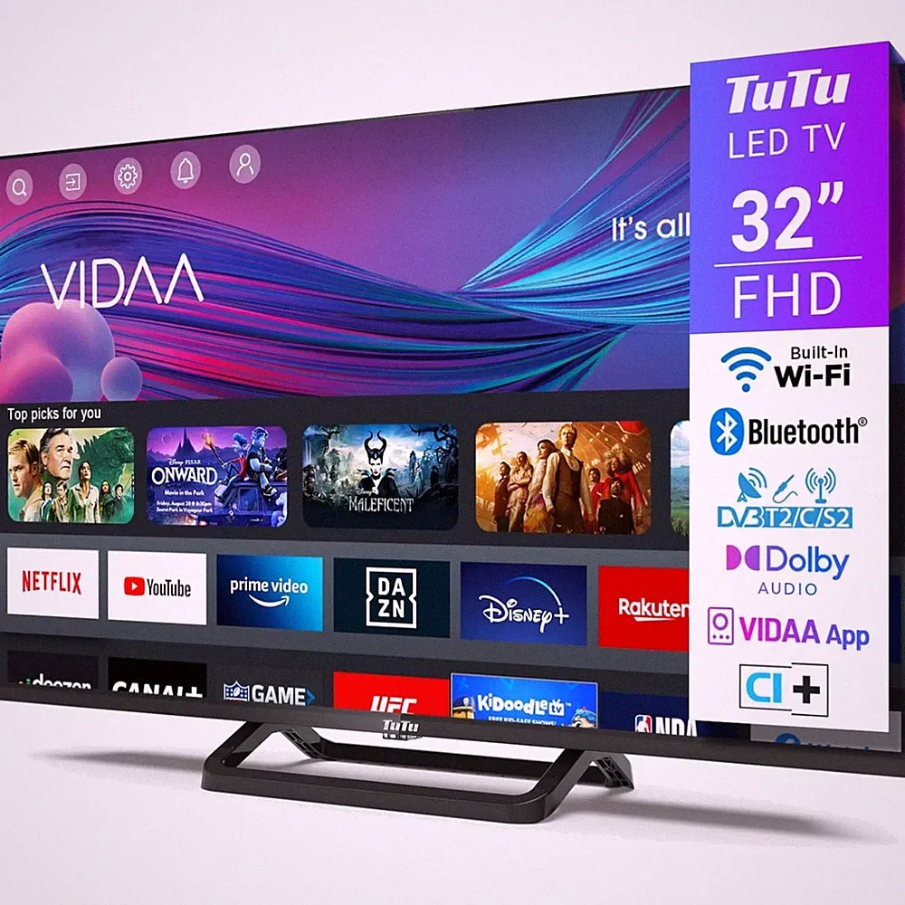 Fernseher 32 Zoll Full HD Smart TV LED HDMI USB TV App WLAN Bluetooth